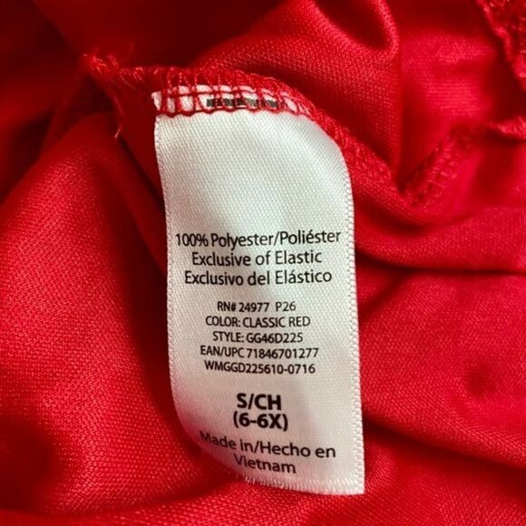 George Dress Red With Sparkles Lace Girls Size 6 - Picture 6 of 6